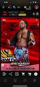 DIGITAL Topps WWE Slam Backlash 25 Xavier Woods Red Lava Relic - Picture 1 of 2