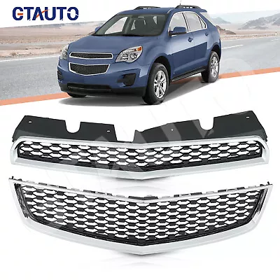 Front Bumper Grille w/Chrome Molding Trim For 2010-2015 Chevrolet Chevy Equinox - Image 1 of 4