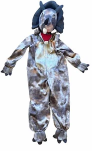 Pottery Barn Triceratops Halloween Costume Size 4-6 Headpiece And Body Suit - Picture 1 of 4