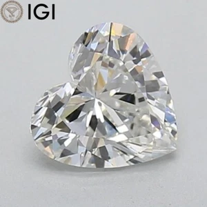 Lab Grown 1.41 CT F Color VVS2 Heart CVD IGI Certified Diamond For Women Ring - Picture 1 of 8
