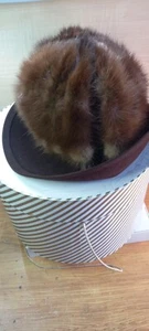 Musquash Vintage Fur Hat , Brights Of Bristol Including Original Box , - Picture 1 of 7