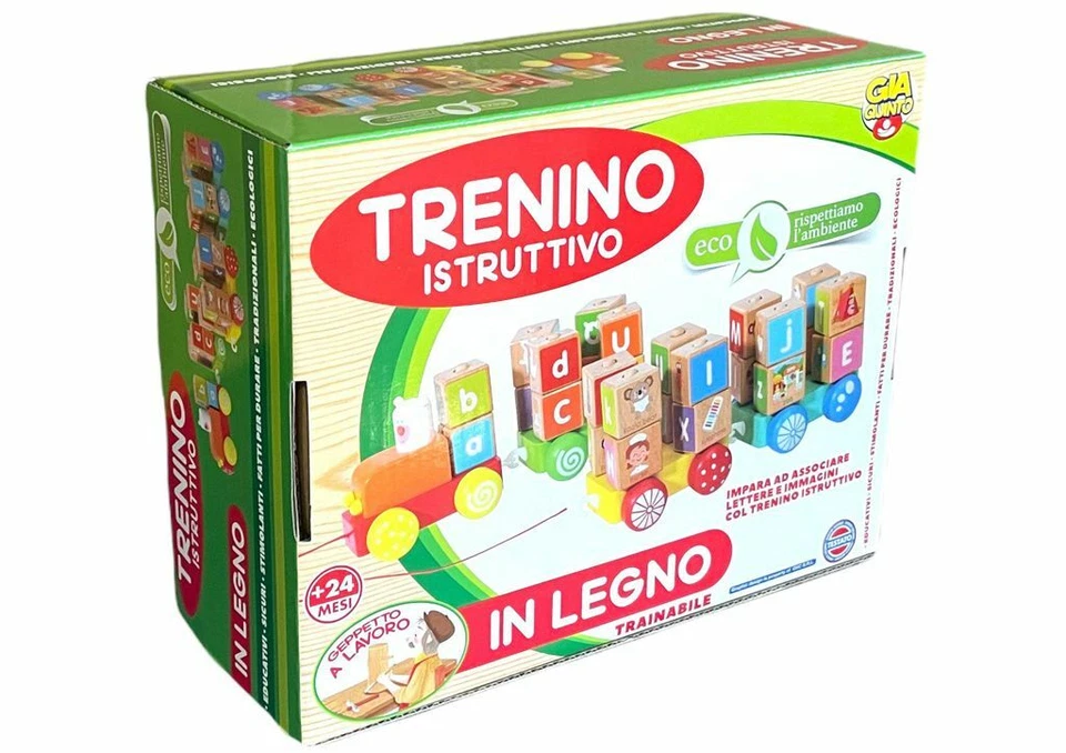 Tren Instructivo De Madera Juguete Para Niños SAR - Imagen 1 de 1