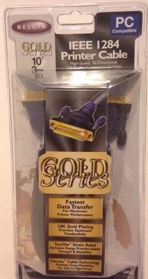 BELKIN PRO GOLD SERIES IEEE 1284 10' PRINTER CABLE F2A046-10 - Image 1 of 2