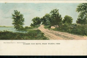 Tarjeta postal Turkey Foot Rock cerca de Toledo Ohio OH 1907 UDB - Imagen 1 de 2
