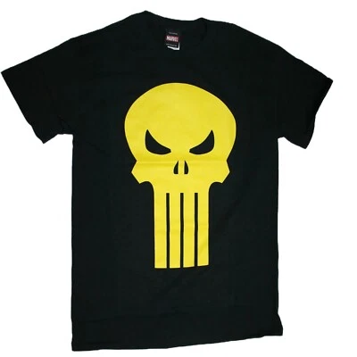 Camiseta Marvel Punisher Distessed Yellow Skull para hombre nueva con etiquetas Foto 1 de 4