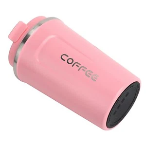 (Pink)380ml Vacuum Mug DoubleLayer Stainless Steel Spill Proof Portable Car US - Picture 1 of 22