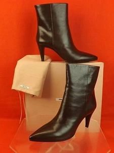 NEU IM KARTON MIU MIU PRADA 5T8262 KAFFEEFARBEN KALBSLEDER LÄSSIG MITTELHOHER ABSATZ STIEFELETTEN 40 9,5 - Bild 1 von 12