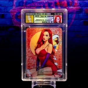 Jessica Rabbit Waifu Card Encased #/99 Gold Demigoddess Collection SLAB ACG - Picture 1 of 7