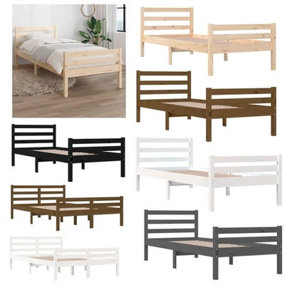 Massivholzbett Holzbett Bett Bettgestell mit Lattenrost Schlafzimmerbett - Bild 1 von 4