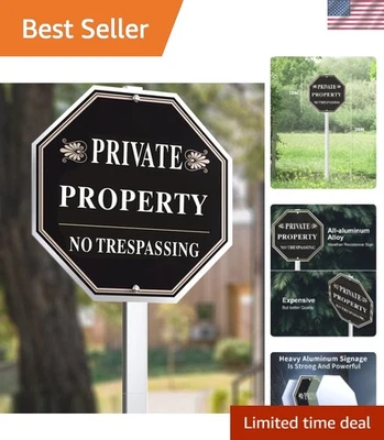 反光铝无侵入标志 - 10 英寸 x 10 英寸增强可见性 — 第 1/4 张图片