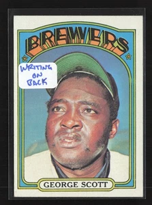 1972 Topps #585 George Scott Milwaukee Brewers PR ** WRITING ON BACK ** - Picture 1 of 2