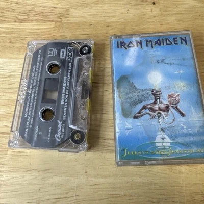 Iron Maiden Seventh Son Of A Seventh Son Cassette Tape & Insert Capitol Tested Foto 1 de 4