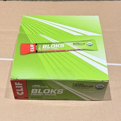 CLIF BLOKS - Salted Watermelon Flavor with 2X Sodium - Energy Chews - Non-GMO... - Image 1 of 3