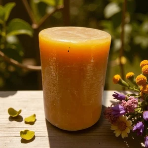 Pier 1 Imports Pillar Candle Patchouli Scented 3 x 4" Home Fragrance Decor Gift - Picture 1 of 6