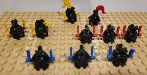 Lot of 10 Lego Dragon Masters HELMETS Knights Dragon Blue Red Yellow Plumes - Picture 1 of 1