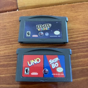 Uno / Skip-Bo y M&M Break’em Nintendo Game Boy Advance - Solo cartuchos - Imagen 1 de 2