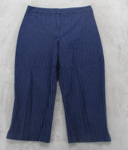 Croft & Barrow Caprihose Damen 12 blau Nadelstreifen Stretch Kleid Cropped - Bild 1 von 15