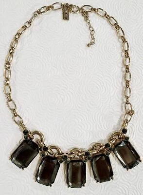 Ожерелье с золотистым и топазовым цветом и стразами ограниченное издание - Изображение 1 из 3