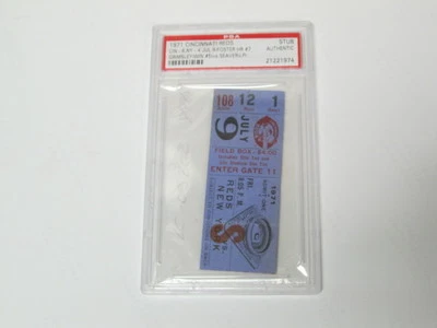 July 9, 1971 Cincinnati Reds vs New York Mets PSA Cert Encap Ticket Stub - Image 1 of 2