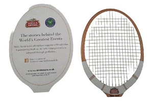 STELLA ARTOIS BEER MATS WIMBLEDON NOVELTY TENNIS RACKET 12pk FATHERS DAY GIFT - Picture 1 of 13