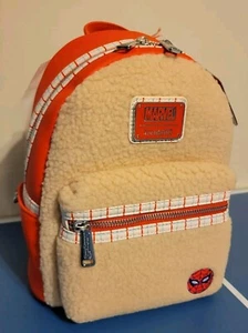 NEW Loungefly Marvel Disney Parks SPIDERMAN Faux Fur WITH GREAT POWER Backpack - Picture 1 of 7