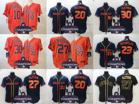 Men's Houston Astros World Series - #10 #20 #23 #27 #30 FlexBase Stitched Jersey Cover