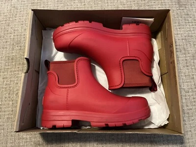 UGG 女式 Droplet 切尔西防水雨靴 UGGplush 鞋床尺码 7 — 第 1/4 张图片