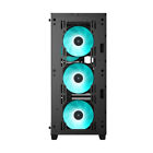 Deepcool Cc560 Midi Tower Atx Gaming Case - Black With Window Blue Led Fans