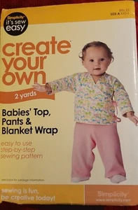Simplicity It's So Easy Pattern for Baby Top Pants Blanket Wrap XXS to L 2 yards - Picture 1 of 2