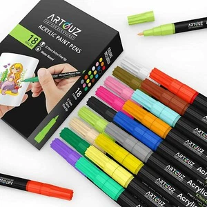 Acrylic Paint Pens-Set of 18 Premium Markers Extra Fine Tip for DIY Art Project - Picture 1 of 7
