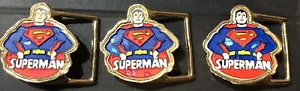 Vintage 1973 Superman Colored Belt Buckle Pyramid Belt Company Comic - Picture 1 of 6