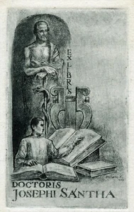 Karoly Sterbenz, Ungarn, Original Radierung Exlibris, Medizin, Wissenschaft - Bild 1 von 3