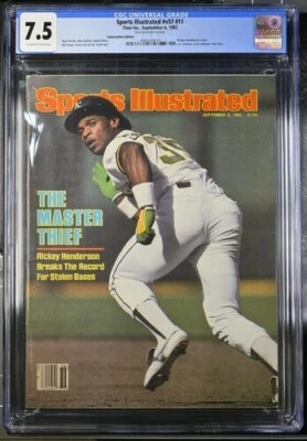 Rickey Henderson 9/6/1982 Sports Illustrated First Cover CGC 7.5 TOP POP - Image 1 of 2