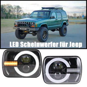 für Jeep Cherokee XJ YJ LKW H6054 7x5 7x6 Rechteck LED Hi-Lo Beam Scheinwerfer - Bild 1 von 8