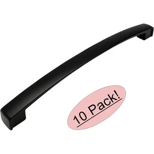 *10 Pack* Cosmas Cabinet Hardware Flat Black Arch Cabinet Pulls - #616-192FB - Picture 1 of 1