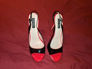 only maker high heels slingpumps peeptoe lackleder 41 - Bild 1 von 5