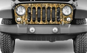 Grill Wrap Tall Grass Camo Vinyl Graphics for Jeep Wrangler 2007 - 2018 - Picture 1 of 2