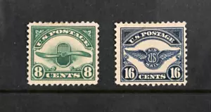 USA Scott # C4-C5 F-VF OG HR 16c 8c Air Mail US Stamps Cat $77 - Picture 1 of 2