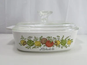 Vintage Corning Ware A-1-B 1 Quart L'Echalote La Marjolaine Spice Of Life w/Lid - Picture 1 of 15