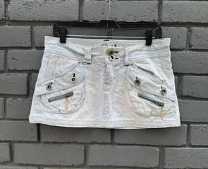 Minifalda utilitaria multi carga de mezclilla tiro bajo Y2K BSK de colección 6/28 lavado ligero - Imagen 1 de 14