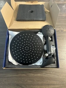 Luxary Concealed Shower System Set Rainfall Head Black - New In Box 88040b-12 - Picture 1 of 18