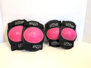 Halo Girls Youth Knee Pad and Elbow Pad Protector Set in Pink - Picture 1 of 6