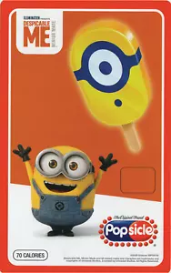 Calcomanía adhesiva para camión de helados Popsicle Despicable Me Minion Face 5" x 8" - Imagen 1 de 1