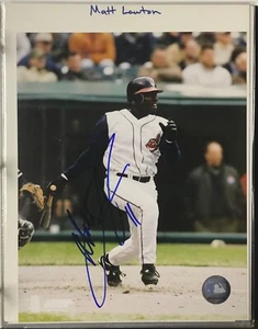 Cleveland Indians Matt Lawton Autographed 8x10 Color Action Photo - Picture 1 of 1