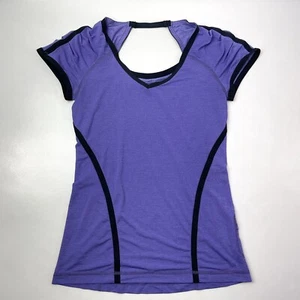 Lululemon Athletic Purple Training Running/Yoga Sport Top Blouse Cap Sleeve 4 - Picture 1 of 7
