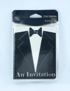 Tuxedo Invitations, Black Tie, Lot of 7 Packs - 8/pack, formal, wedding, tux - Picture 1 of 2