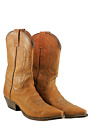 Vintage Women's Dan Post Brown Leather Western Boots - Size 7.5