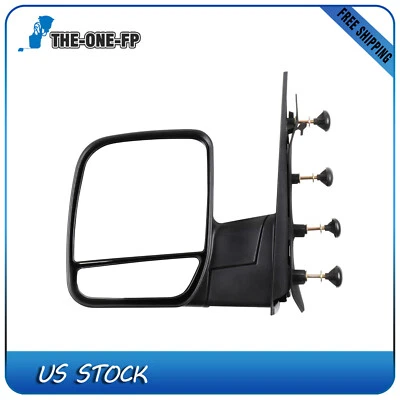 Espejo retrovisor lateral izquierdo conductor negro manual para Ford E-150 E-250 E-350 E-450 2003-2013 Foto 1 de 4