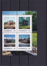 Österreich 2020 - Markenblatt Postkartenheft "Nostalgie a.Schienen" ** Nom € 3,4