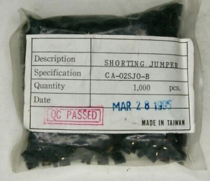 MONTAJE DE CIRCUITO SALTADOR CORTO FEMENINO CA-02SJO-B 0.100" CHAPADO EN ORO 1000 piezas - Imagen 1 de 2